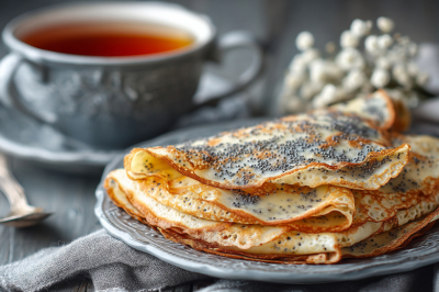 Даже к старой сковородке не прилипнут эти блины: тонкие, эластичные маковые налистники